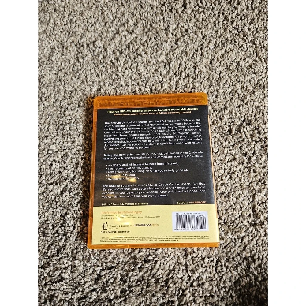 Flip the Script Audiobook MP3‎ CD Ed Orgeron Unabridged LSU Football...